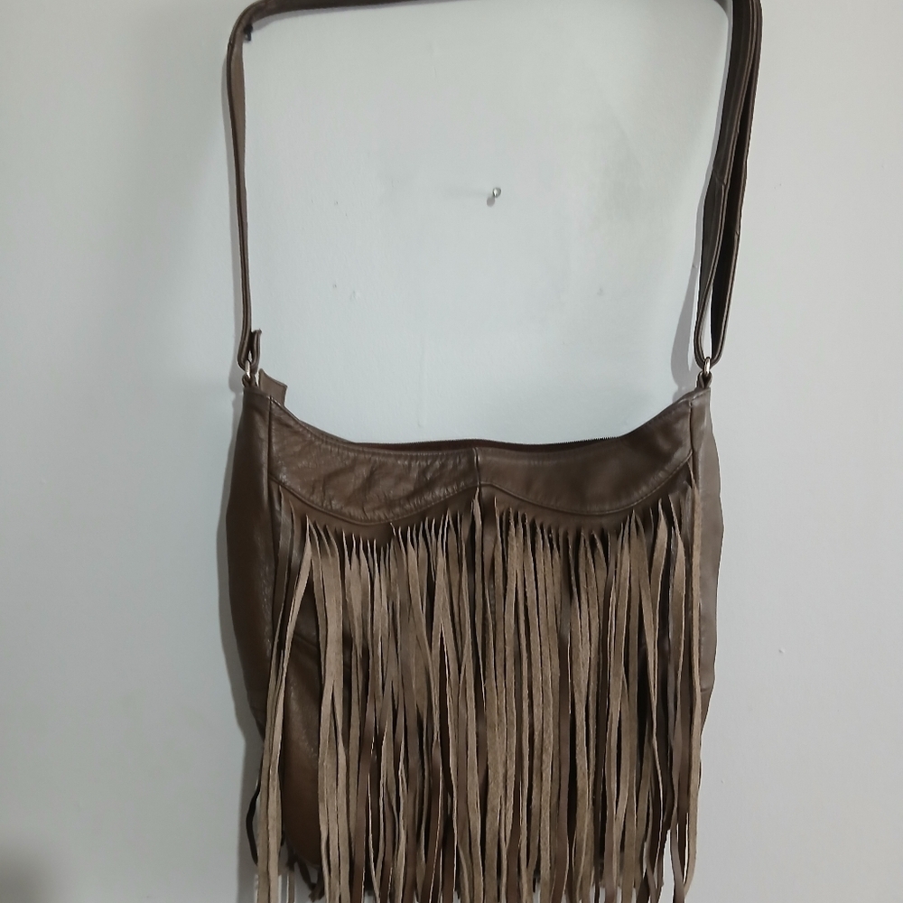 Unbranded Boho Brown Leather Shoulder Bag - Picture 4 of 12
